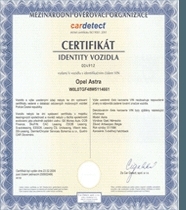Certif�t o ov��en� p�vodu vozidla - Autobazar Europa, �st� nad Labem